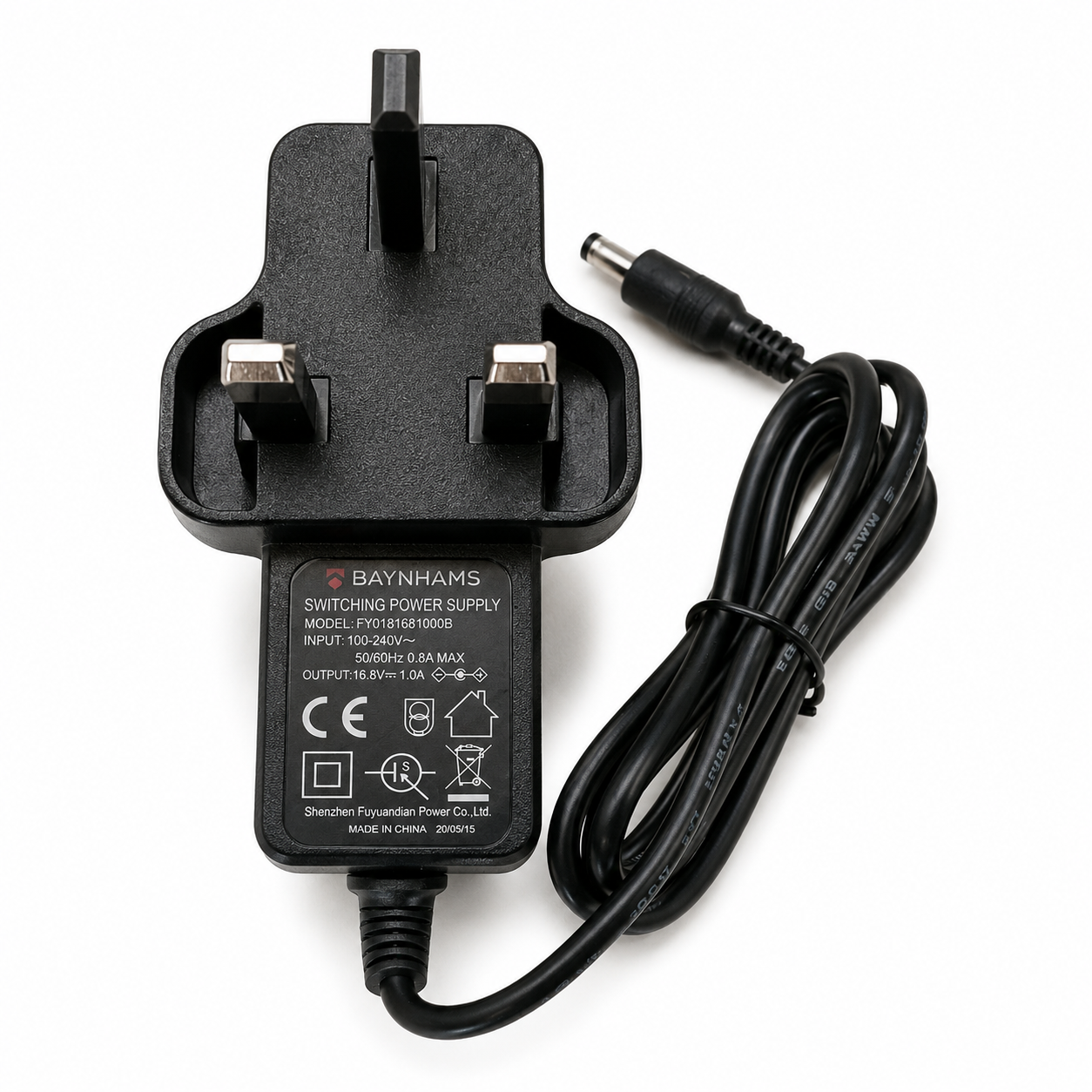 BAYNHAMS 16.8V 1A 3-Stage Li-Ion Battery Charger FY0181681000B UK Plug